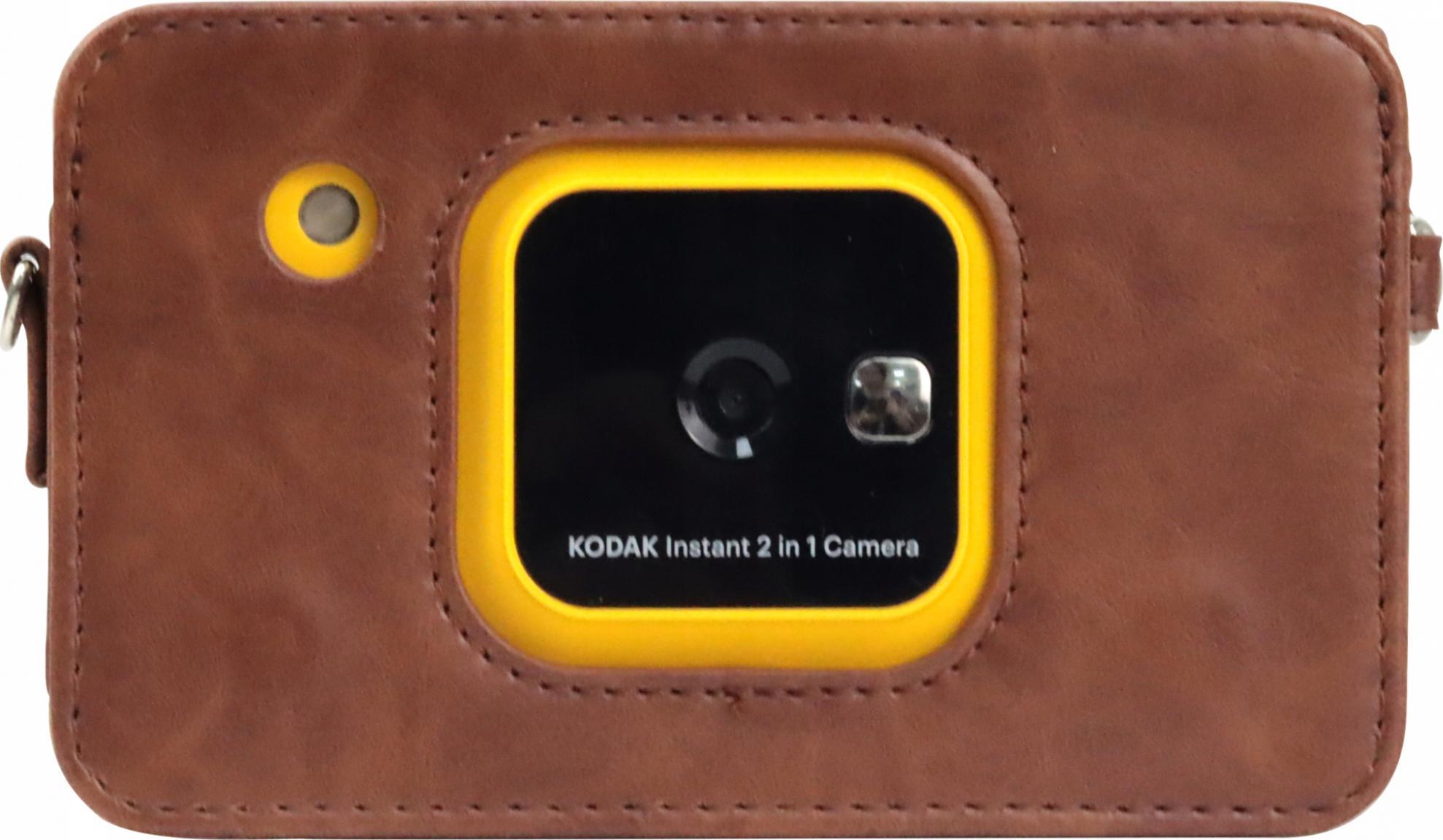 Mbulesë kamerë LoveInstant për Kodak Mini Shot Combo 2 C210, eko lëkurë, kafe