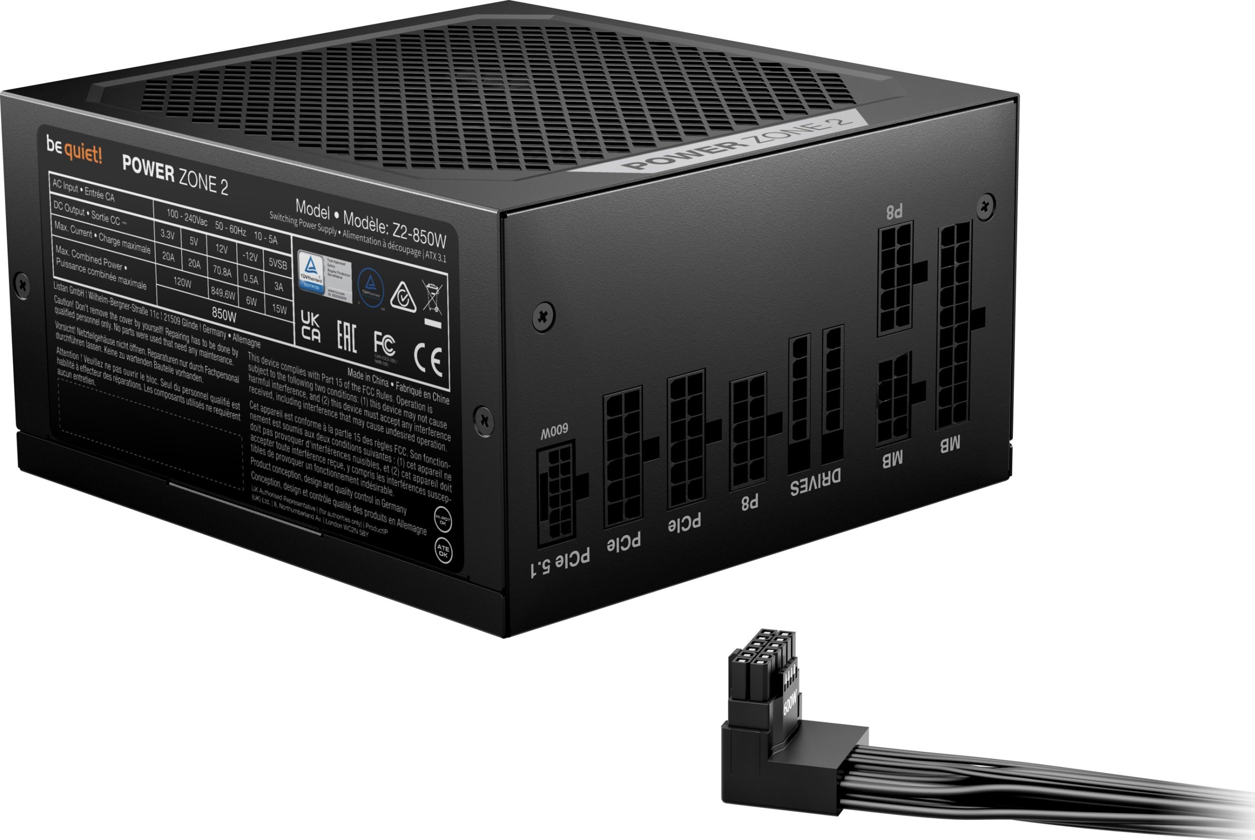 Furnizues energjie Be Quiet Power Zone 2 850W, ATX 3.1, 80 Plus Platinum, i zi