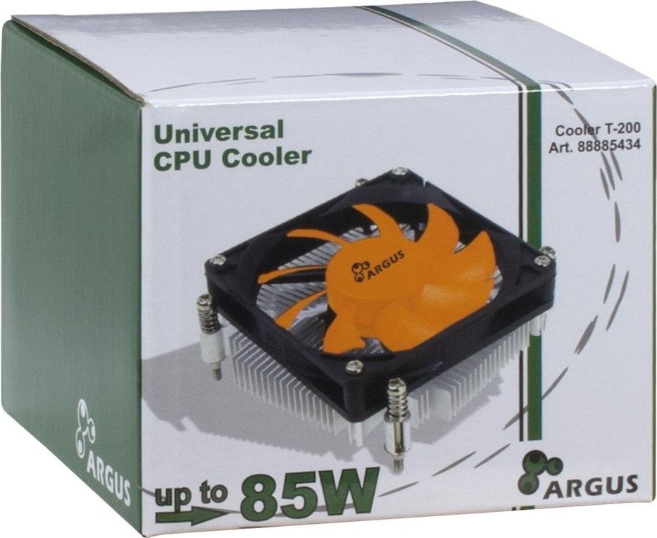 Ftohës CPU Argus T-200, 80mm, 85W, i zi