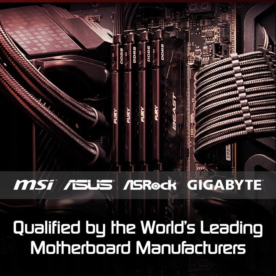 Memorie Kingston Fury Beast, DDR5, 64 GB, 6400 MHz, CL32, KF564C32BBEK2-64