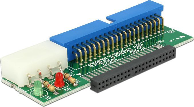 Adapter konvertues Delock 61631, IDE 40 pin në IDE 44 pin, me Molex