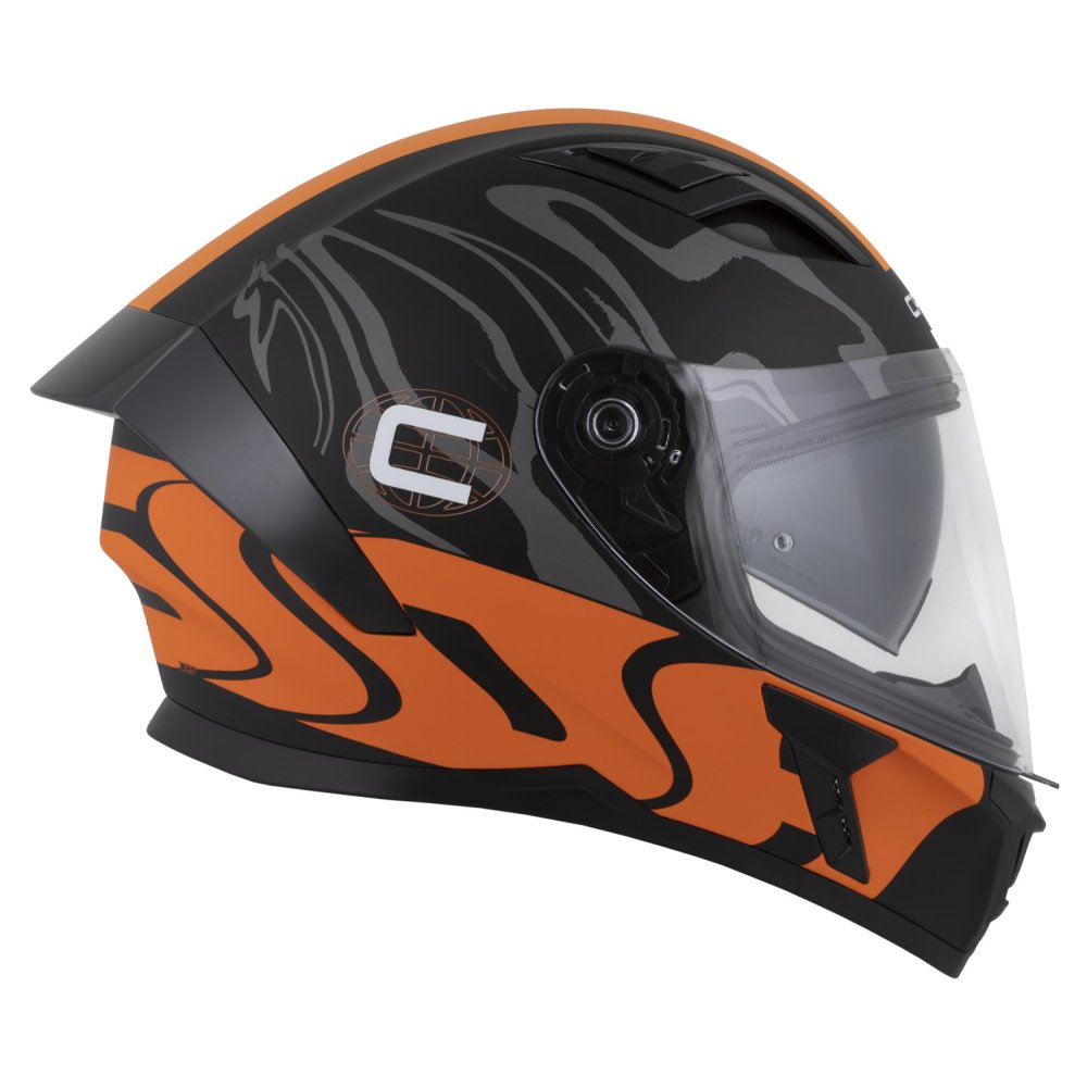 Helmetë integrale Cassida Orbit Multivers, ECE 22.06, me diell, e zezë matte portokalli gri e bardhë, XL