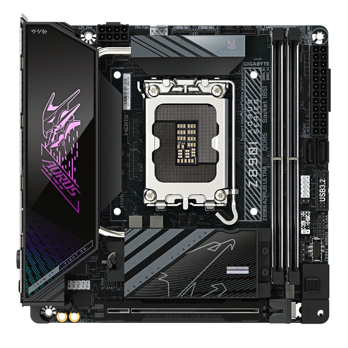 Pllakë amë Gigabyte Z890I AORUS ULTRA, Mini-ITX, LGA 1851, DDR5 8800MHz, Wi-Fi 7, e zezë