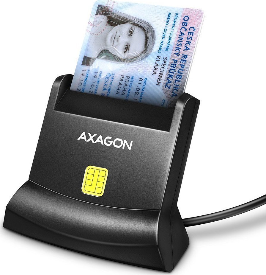 Lexues karte identifikimi Axagon CRE-SM4N, USB A, Smart Card, i zi