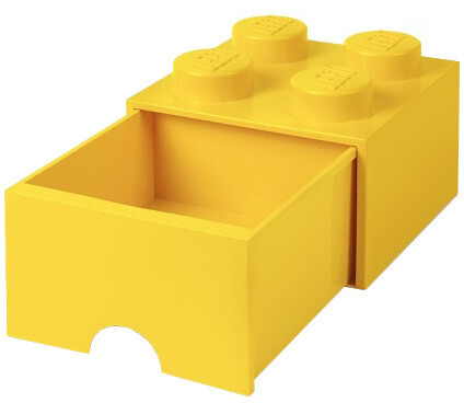 Kuti ruajtje me sirtar LEGO, e verdhë