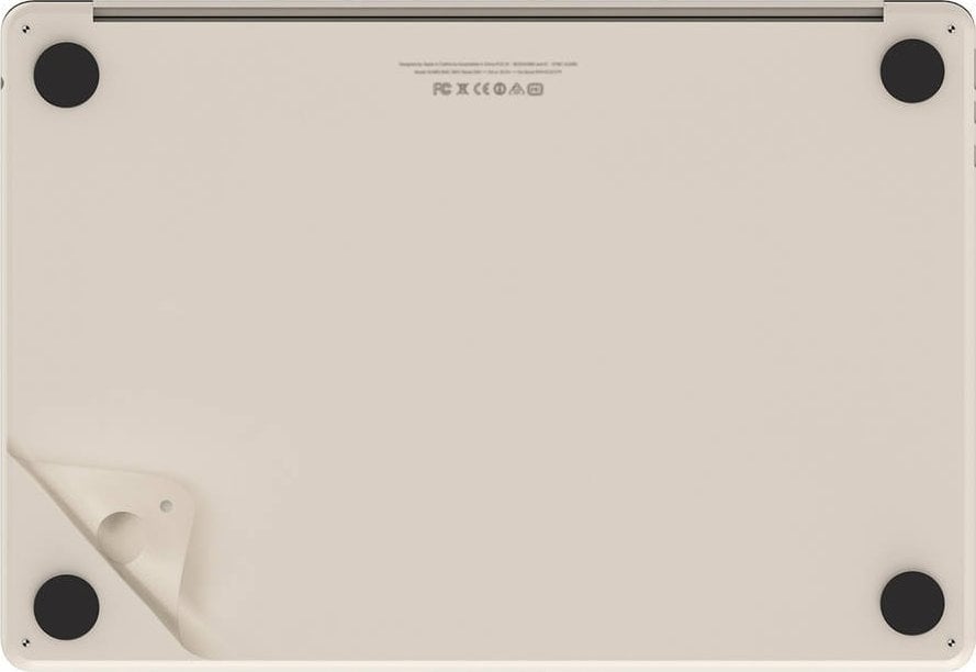 Set mbrojtës JCPal MacGuard 2in1 për MacBook Air 13" M2, folje dhe mbulesë, starlight