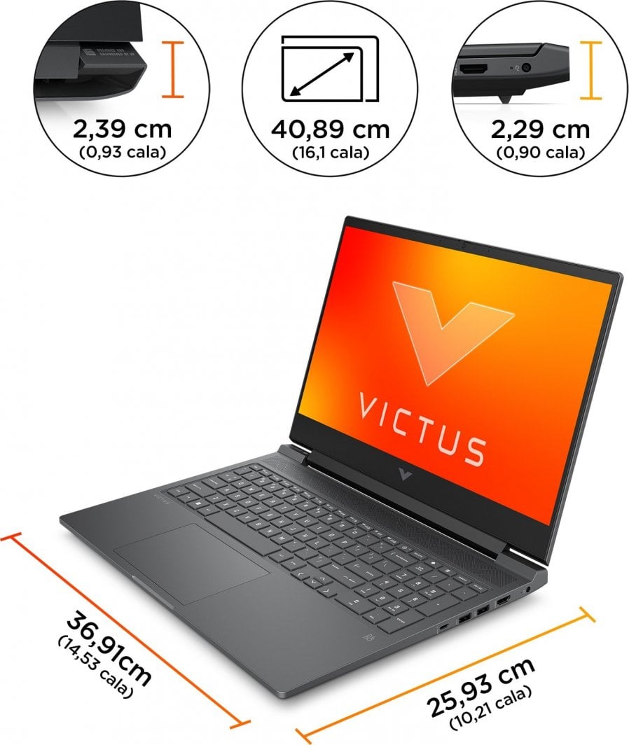 Laptop HP Victus 16, 16" 144 Hz, Intel Core i5 13500H, 16 GB RAM, 512 GB SSD, Nvidia GeForce RTX 4060, i zi