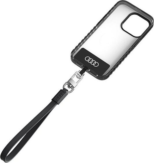 Litar telefoni Audi Universal, 28cm, lëkurë, i zi
