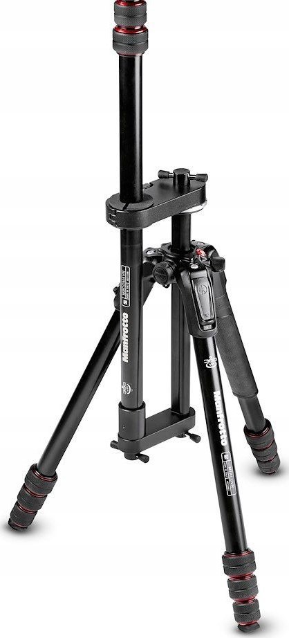 Tripod Manfrotto VR Aluminium, alumin, lartësi e rregullueshme, i zi