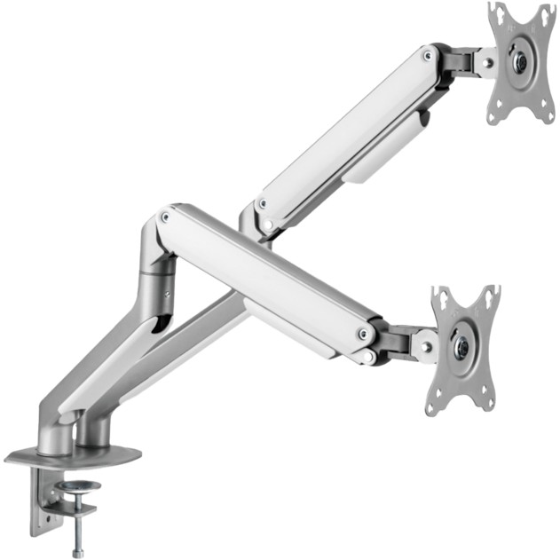 Stendë monitori Serioux MM63-C024, për 2 monitorë 17"-32", 2-9kg për monitor, argjendtë