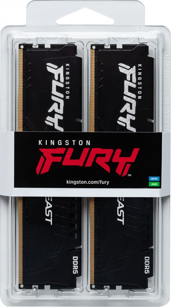 Memorie Kingston Fury Beast, DDR5, 64 GB, 5600 MHz, CL40, KF556C40BBK4-64