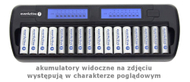 Karikues baterish EverActive NC-1600, 16 slote, AA AAA, me ekran LCD, i zi