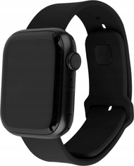 Rrip dore FIXED Silicone Strap Set për Apple Watch Ultra 2 49mm, silikon, rezistent ndaj ujit, i zi