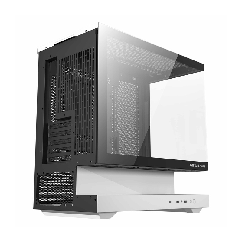 Kuti kompjuteri Darkflash F1 ITX, 6 ventilatorë ARGB, e bardhë