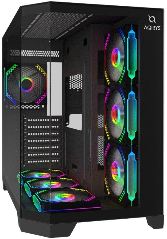 Kase kompjuteri Titan Midi Tower, ATX, ARGB, xham i temperuar, e zezë