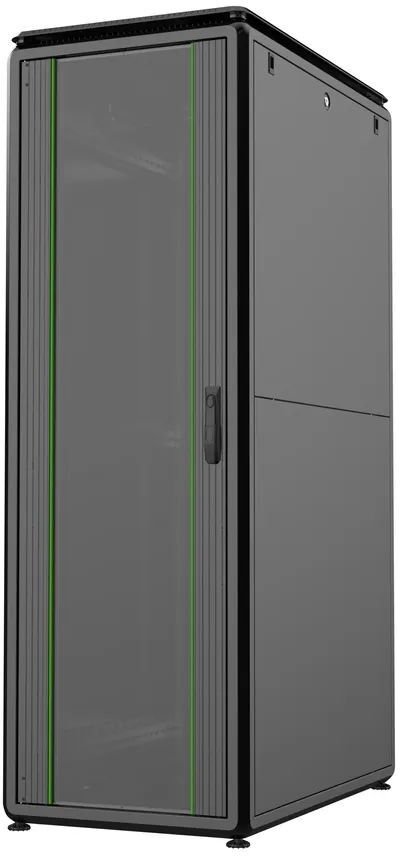 Kabinet rack dyshemeje Lanview RDL37U61BL, 37U, 600x1000 mm, i zi