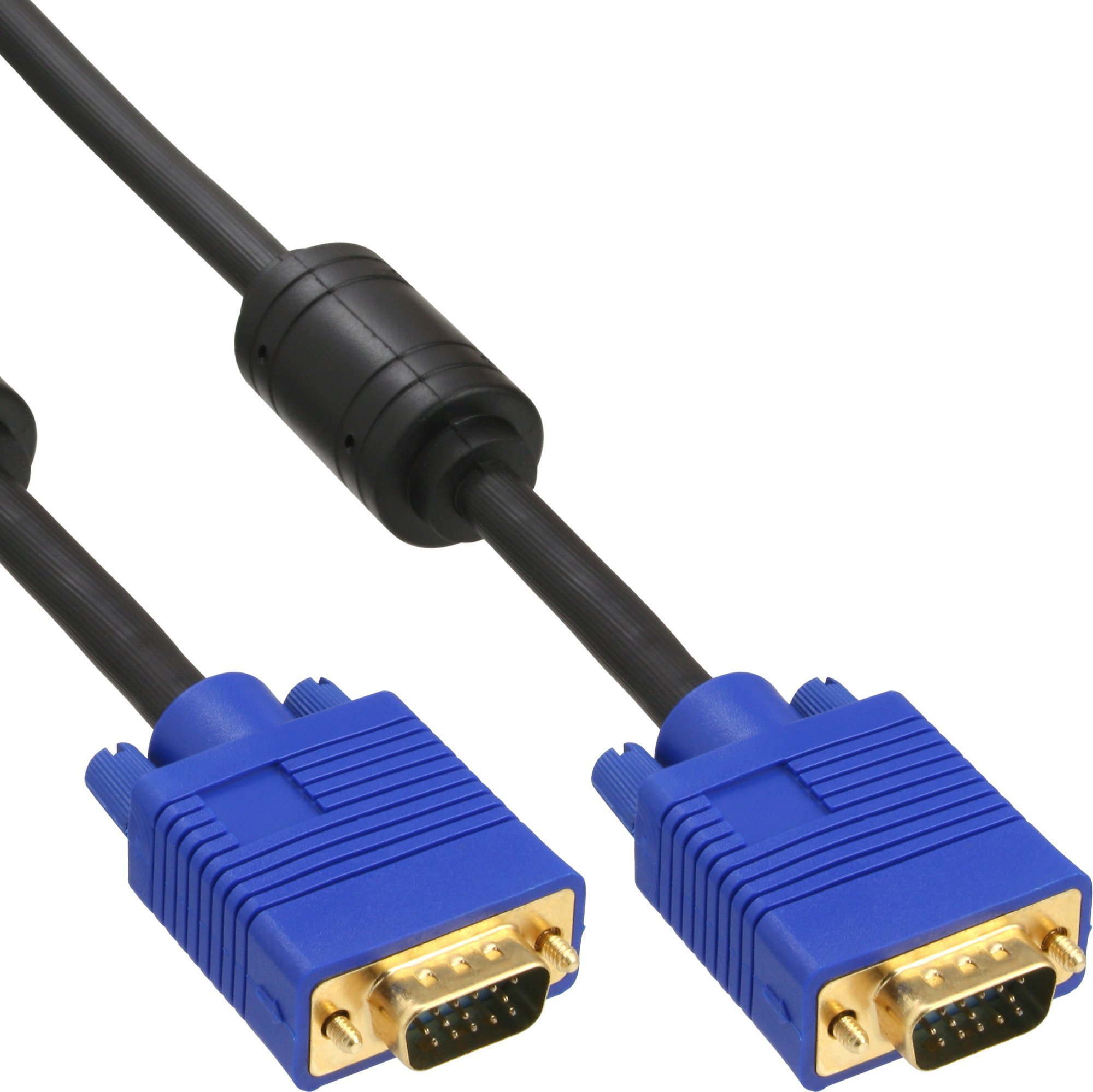 Kabllo VGA InLine 17720S, D Sub HD15 mashkull mashkull, 20m, blu