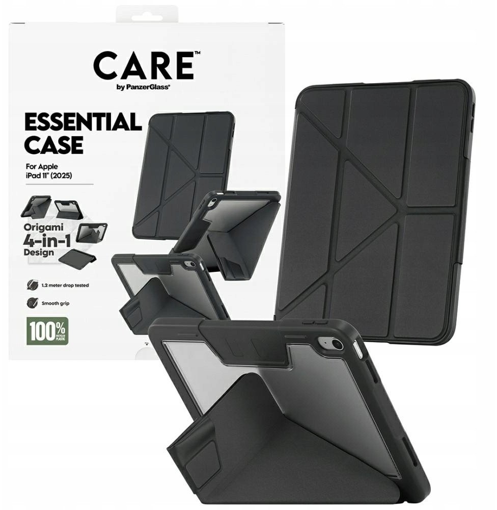 Këllëf tablet PanzerGlass CARE TPU Essential, për iPad 11 2025, i zi