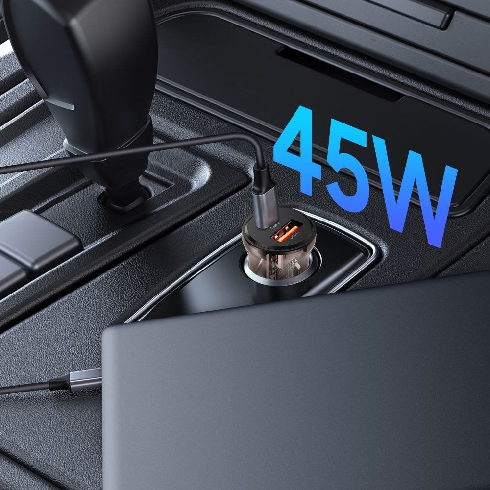 Ngarkues veture Tech-Protect CC01, 2 porta PD45W QC3.0, i zi