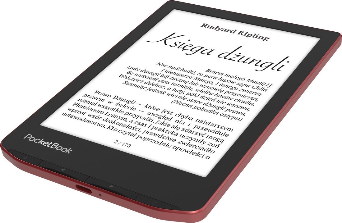Lexues elektronik PocketBook Verse Pro, ekran E Ink 6", rezistent ndaj ujit, i kuq