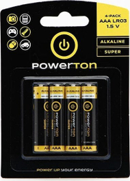 Bateri alkaline GP Powerton, AAA, 1.5V, set 4 copë