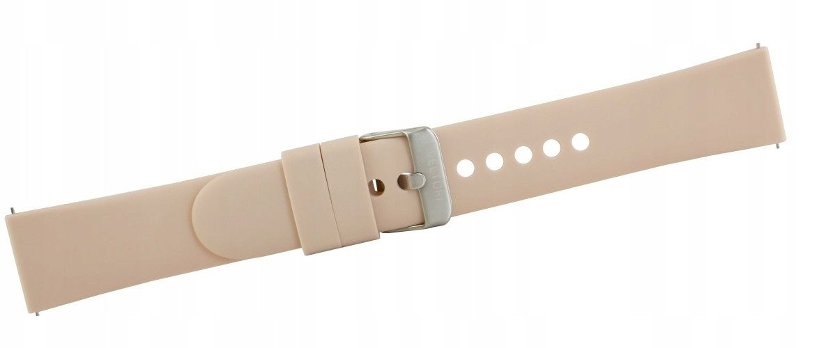 Rrip ore lëkure universal, 22mm, tokëz metalike argjendi, kafe