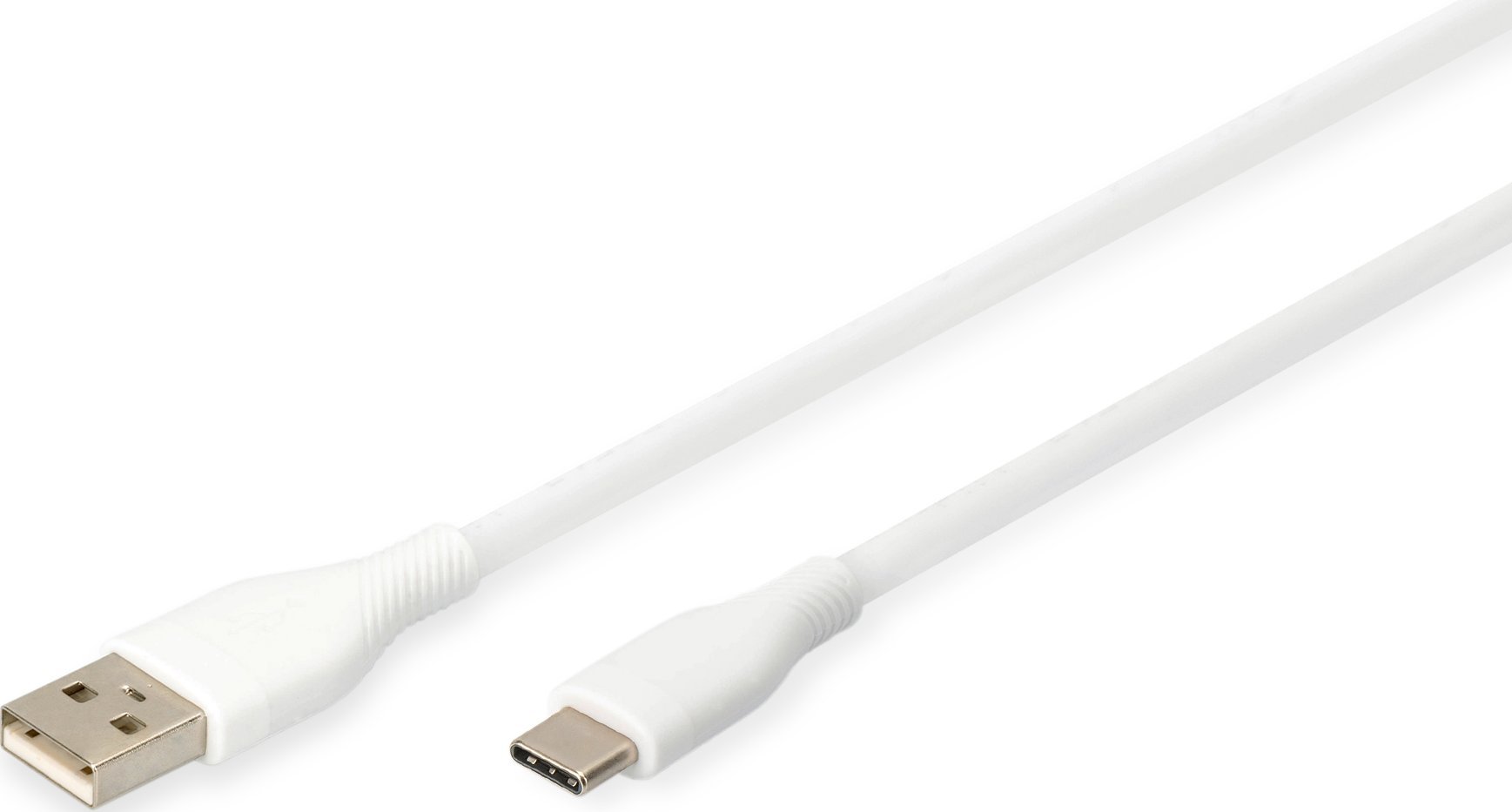 Kабел Digitus USB C Silicone, 0.5 m, 60W, бел