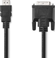 Kabllo HDMI në DVI Nedis CCGL34800BK20, 2m, Full HD 1080p, e zezë