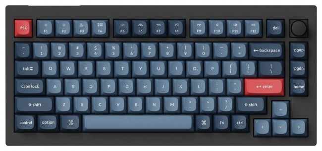 Tastierë Keychron V1 Max Gateron Banana Switch Belaidė, e zezë	