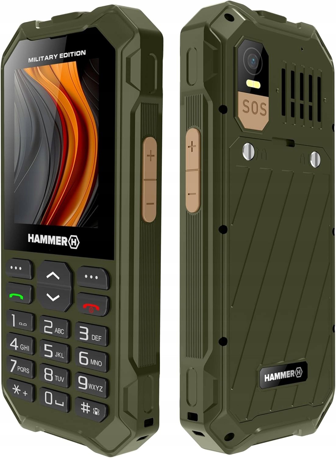 Телефон Hammer 6 LTE Military Edition, издржлив, зелен