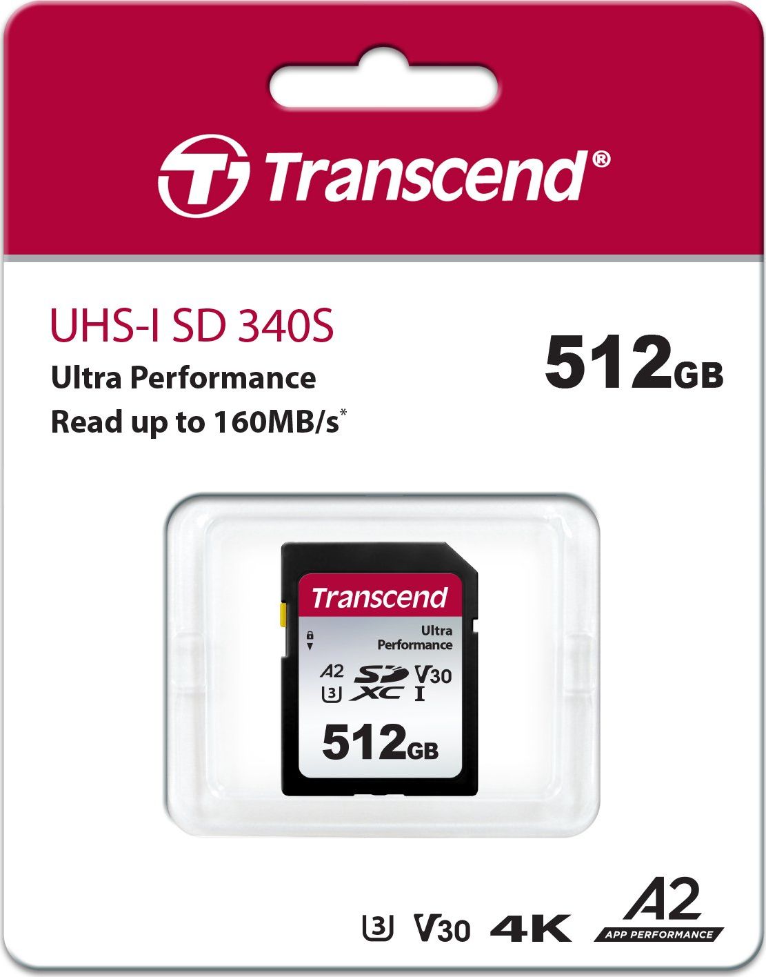 Kartë memorie Transcend 340S SDXC, 512GB, Class 10 UHS I U3 A2 V30