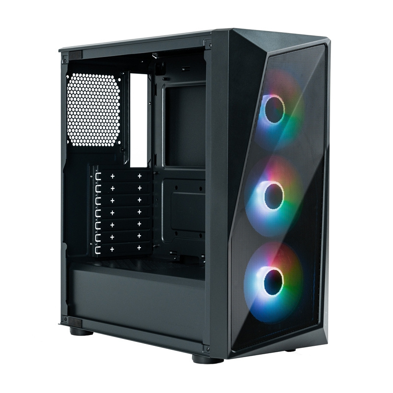 Kuti PC Cooler Master CMP 520, ATX, 3 ventilatorë ARGB, e zezë