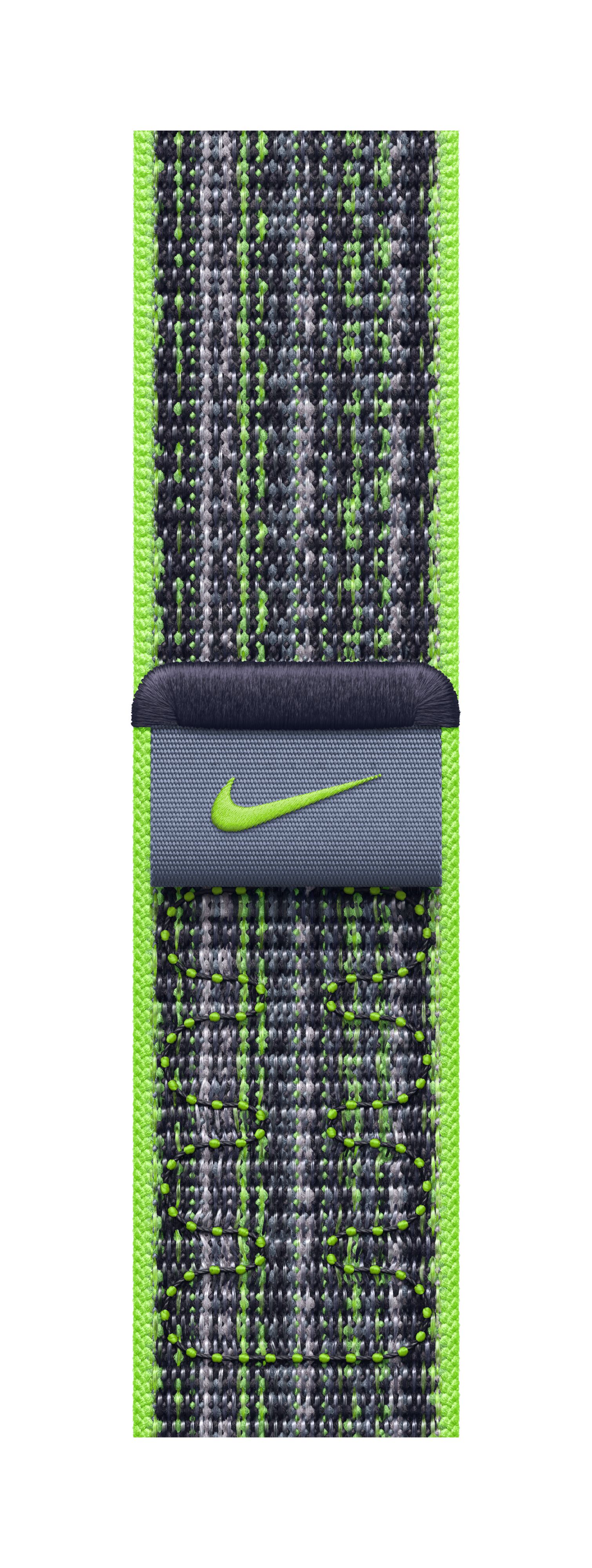 Apple Watch 41mm Nike Band, Bright Green/Blue Nike Sport Loop