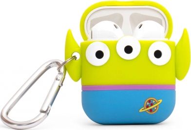 Kapak mbrojtës Thumbs Up 3D Alien për AirPods 1 dhe 2, silikon, jeshil