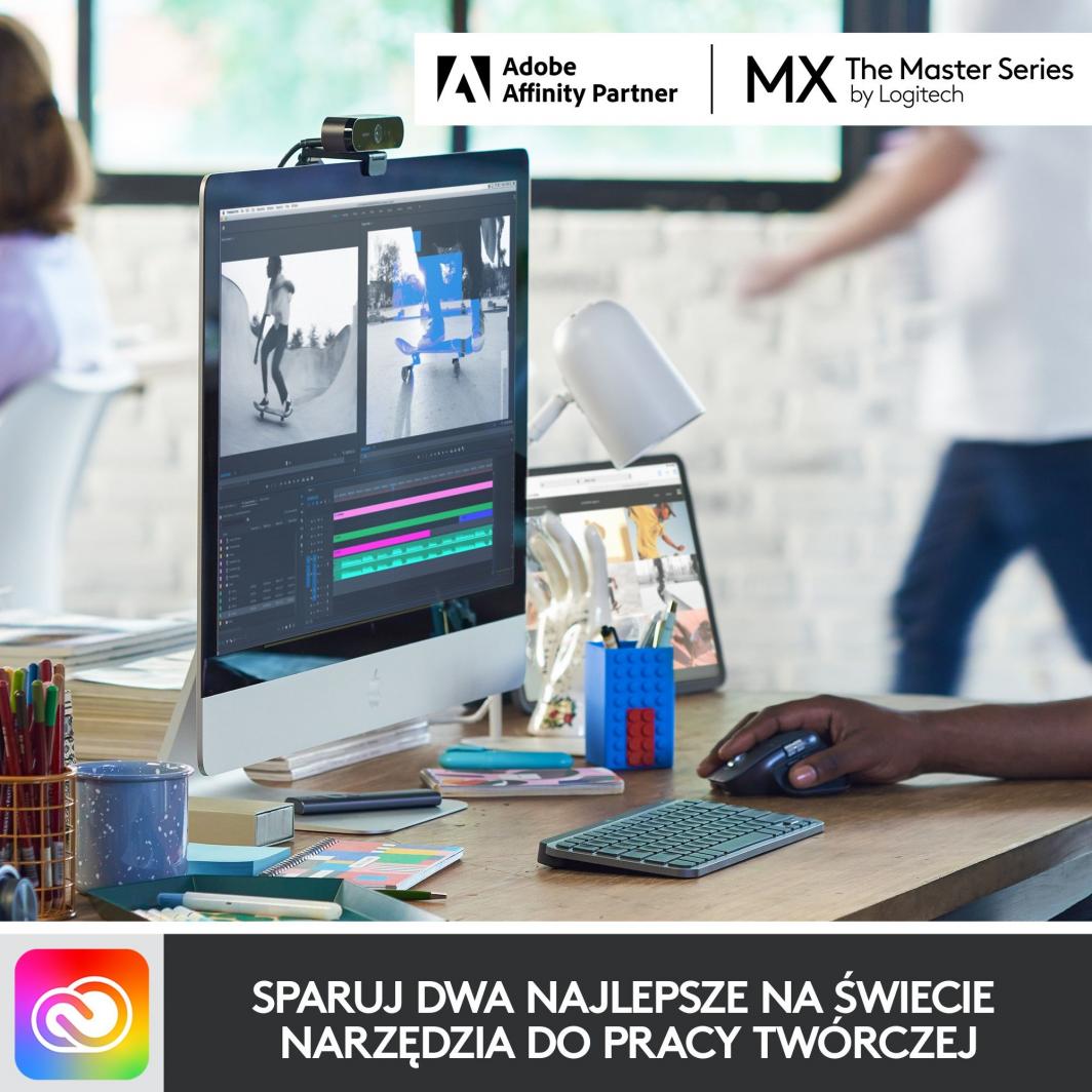 Tastierë Logitech MX, wireless, UK, e bardhë dhe e argjendtë