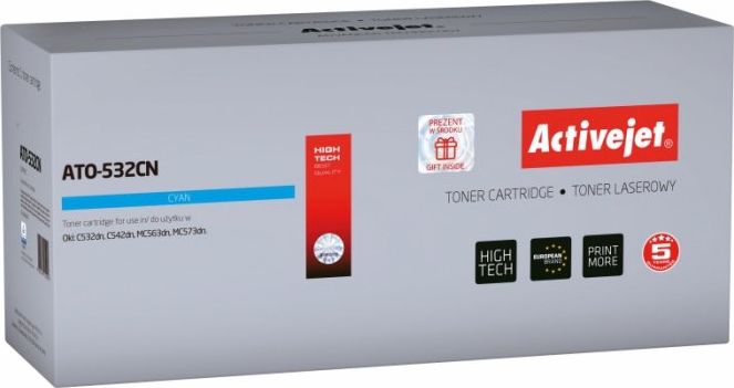 Тонер Activejet ATO-532CN, замена за OKI 46490403, 1500 страници, црн