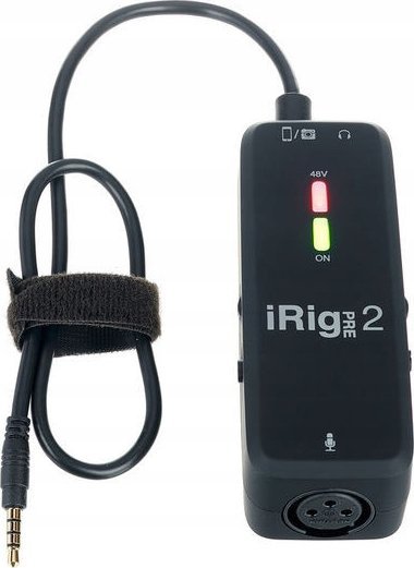 Paraforcues mikrofoni IK Multimedia iRig Pre 2, portabël, për telefon dhe tablet