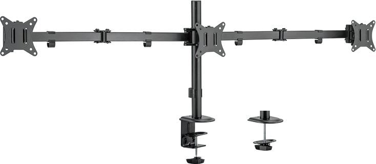 Mbajtës tavoline për 3 monitorë LogiLink BP0173, 17"-27", VESA 75x75 100x100, i zi