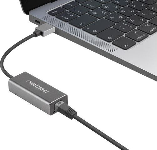 Kartë rrjeti Natec Cricket NNC-1924, USB 3.1, RJ45 Gigabit, gri