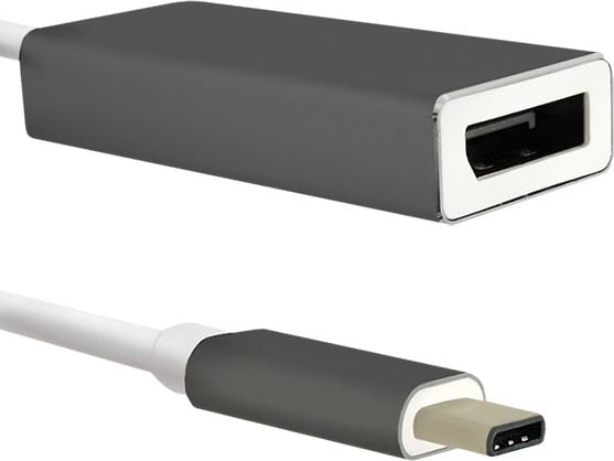Adapter USB Qoltec USB C në DisplayPort, 4K, gri