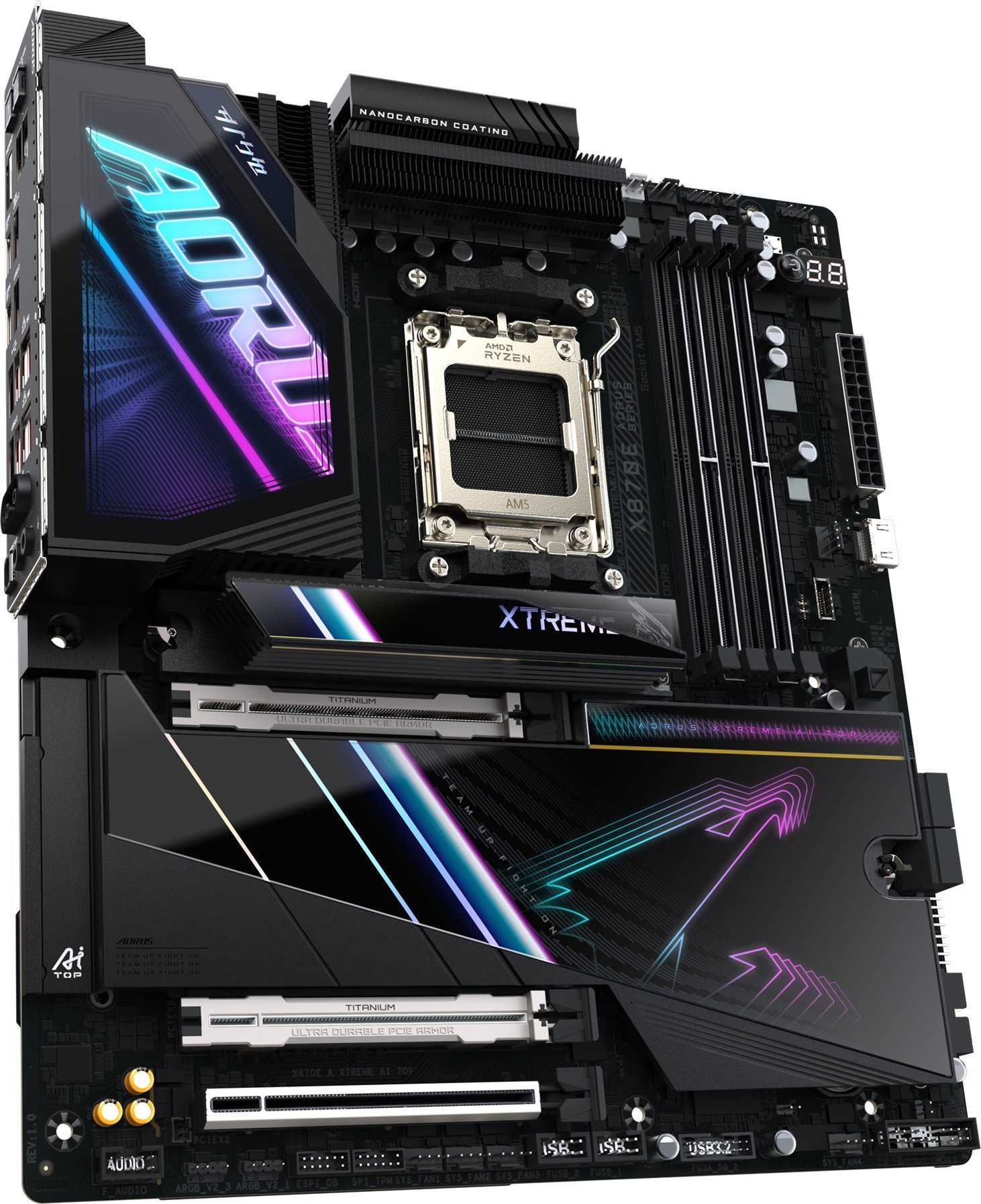 Pllakë amë Gigabyte X870E Aorus Xtreme AI Top, DDR5 8800MHz OC, PCIe 5.0 M.2, e zezë