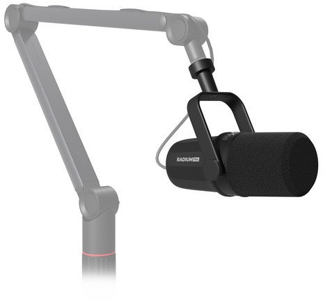 Mikrofon dinamik Genesis RADIUM 750D, USB dhe XLR, për streaming, i zi