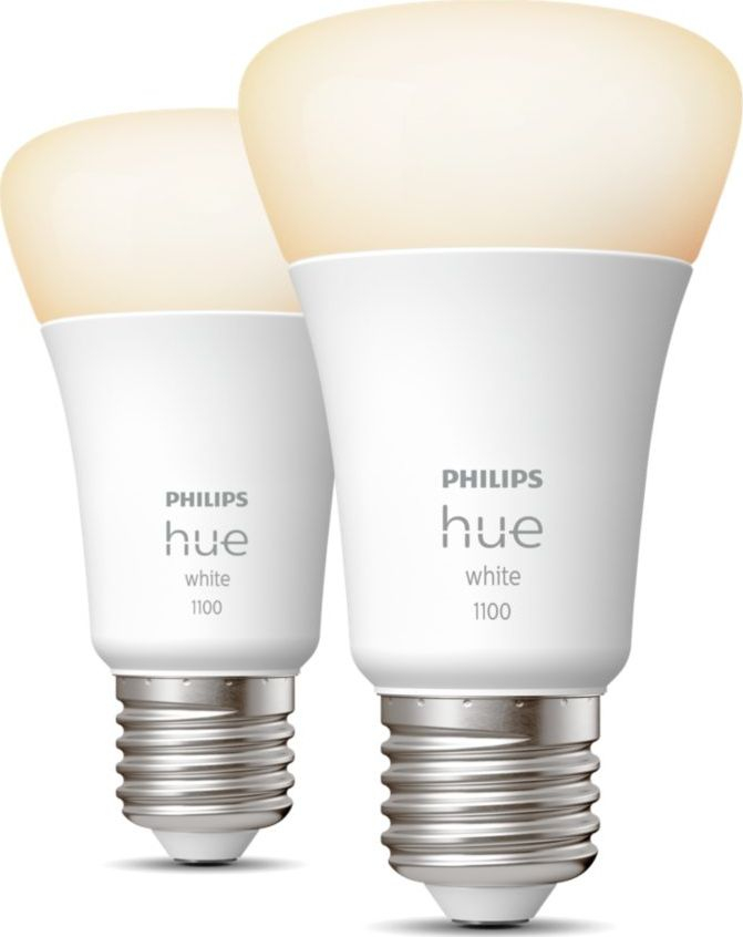 Llamba smart Philips Hue White A60 E27, 1100 lumen, set 2 copë