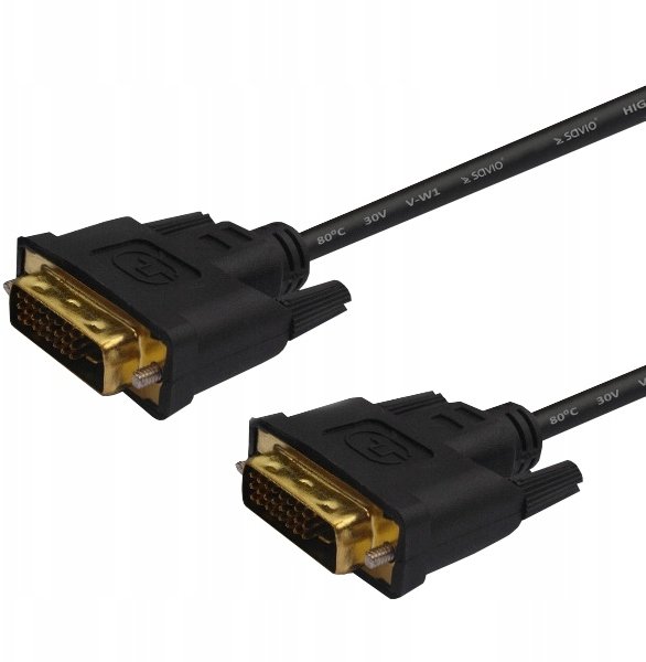 Кабел DVI SAVIO CL-31_A, DVI-D 18+1 single link, 1.8 m, црн