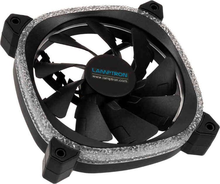 Set ventilatorësh PC Lamptron Diamond ARGB, 120mm, 3x fan, me ndriçim ARGB