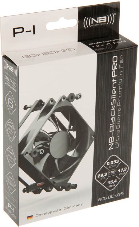 Ftohës Noiseblocker BlackSilent Pro P-1, 80 mm