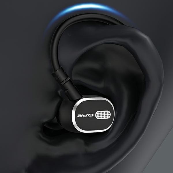 Kufje stereo Awei TC-6, me kabllo, USB-C, të zeza