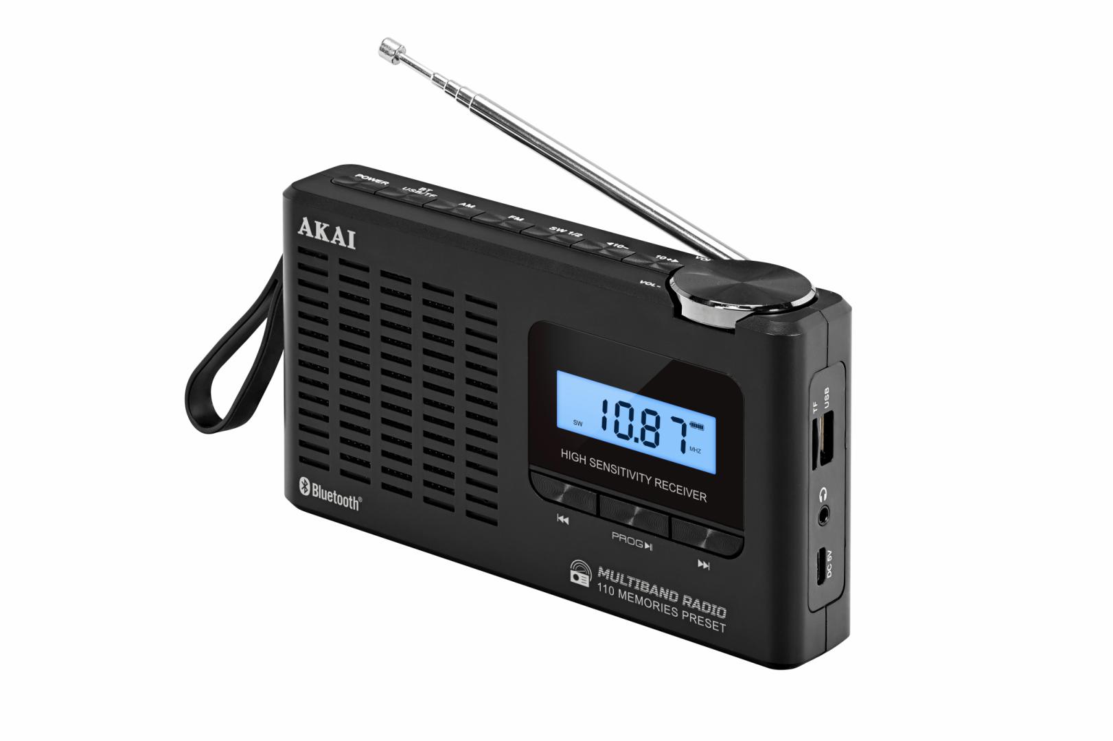 Radio portative Akai APR-600, Bluetooth, AM/FM, e zezë