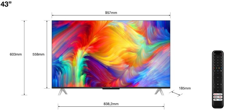 Televizior TCL 43P638 - 43" (108cm), 4K UHD, i zi