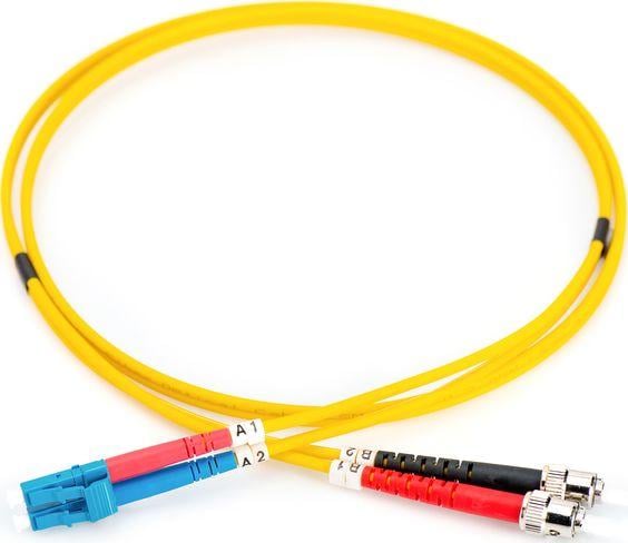 Kabllo fibër optike Digitus Patch Cord DK-2931-02, LC në ST, OS1 9/125, 2m, e verdhë